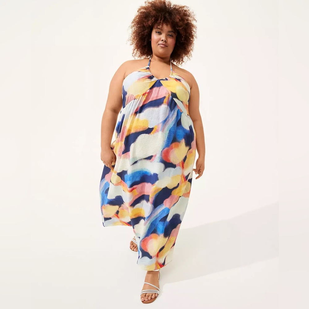 Lane Bryant V Halter Maxi Dress NWT 18/20